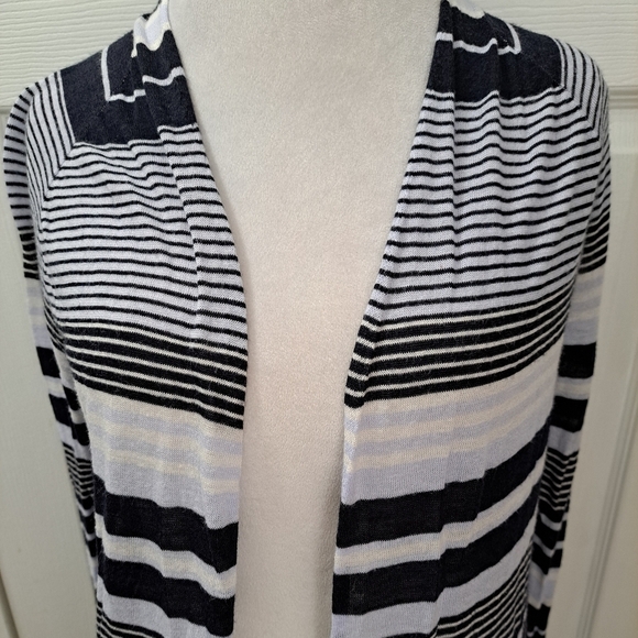 Loft Women's Stripe Open Cardigan   Size M - Picture 2 of 5